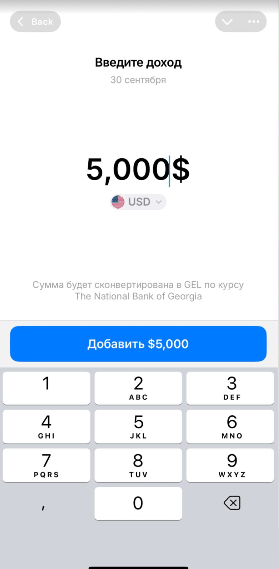 Скриншот приложения Settly